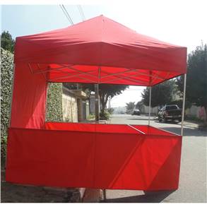 Tenda Sanfonada 3x3 em nylon600 com suporte 1 Balcão