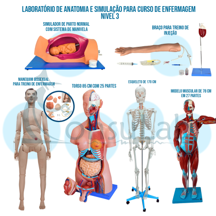 Laboratório de Anatomia e Simulação para Curso de Enfermagem - Nível 3