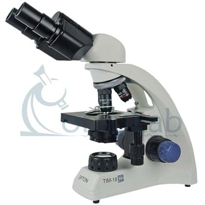 Microscópio Biológico Binocular com Ampliação de 40x até 1000x (opcional até 2000X), Iluminação LED e Suporte para Bateria Recarregável.