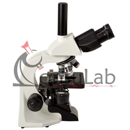 Microscópio Biológico Trinocular Óptica infinita, Aumento 40X até 1000X, Objetiva Planacromática Infinita e Iluminação LED 3W