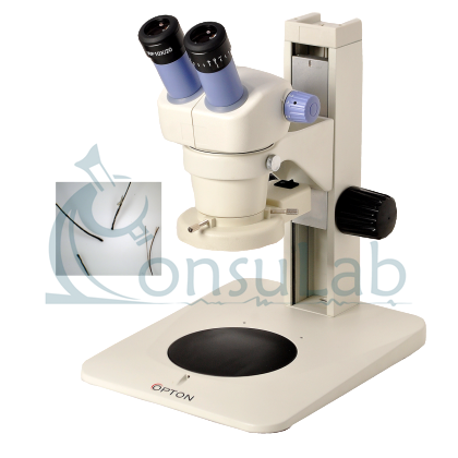 Microscópio Estereoscópico Binocular, Zoom de 0,7X até 3X , Aumento 7 X ~ 30X e Iluminação Refletida
