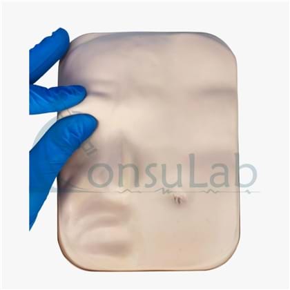 Simulador de técnicas de sutura (Meio Rosto meio Abdômen)