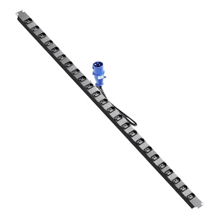 Calha PDU 24 Tomada 20A NBR Vertical  com cabo 2.20mm Plug Steck 32A