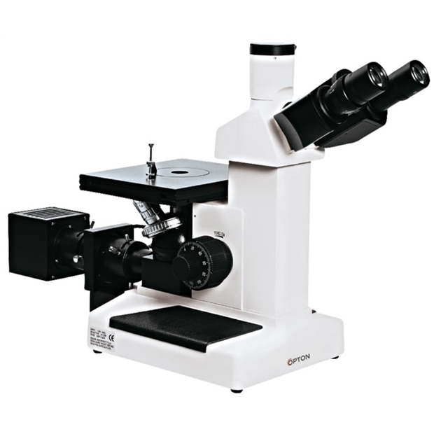 MICROSCÓPIO METALOGRÁFICO INVERTIDO, TRINOCULAR, COM AUMENTO DE 100X ATÉ 1.000X, OBJETIVAS PLANACROMÁTICA E ILUMINAÇÃO LED