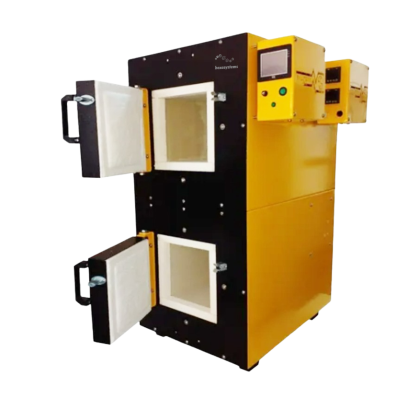 FORNO MUFLA DUAL ZONE 20 LITROS ATÉ 1100Cº DIGITAL PID COM SISTEMA DE SUBIDA DE TEMPERATURA ATÉ 10 PASSOS