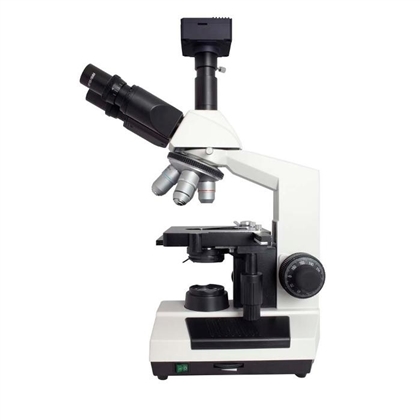 Microscópio Basic Trinocular Acromático - Objetivas acromáticas 4X, 10X, 40X(S), 100X (S, Óleo)