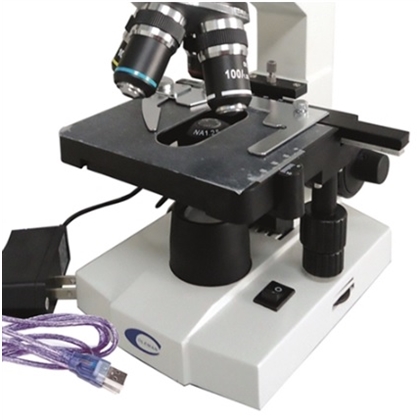 MICROSCÓPIO MONOCULAR DIGITAL ACROMÁTICA - AUMENTO: 40-1000X