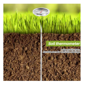 Geotermômetro analógico para solos e compostagem