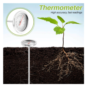 Geotermômetro analógico para solos e compostagem