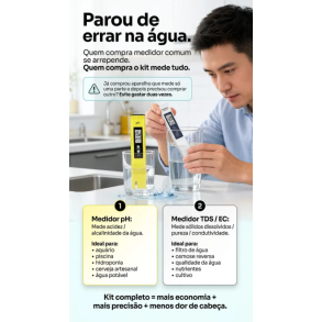 Kit de Medidores para Hidroponia e Aquarismo