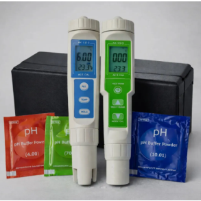 Kit-Hidroponia, Condutivímetro + pH-Metro + Soluções