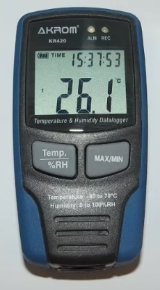 Data Logger de Temperatura & Umidade modelo Akrom KR420